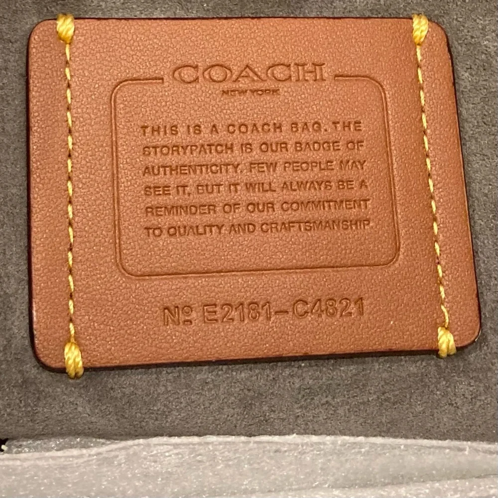 Coach Soft Tabby Signature Shoulder Crossbody Bag in Maple - Picture 14 of 16